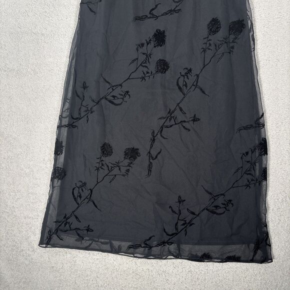 VNTG Helene Blake Women’s Dress Size M Layered Chiffon Velvet Burnout Whimsigoth - Picture 5 of 14